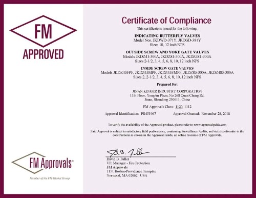 FM for Indicating Butterfly Valves
