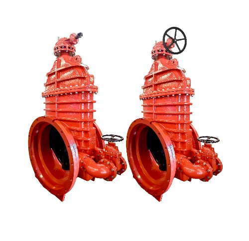 AWWA C509 Flanged x Mechanical Joint Gate Valve with Handwheel & Bevel Gearbox Bypass 250PSI (JH004X-GB)