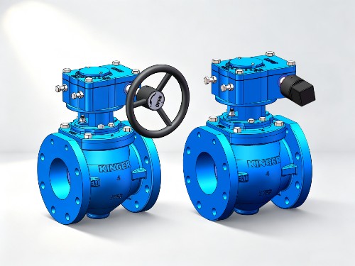 AWWA C517 Eccentric Plug Valve FLG x FLG Ends With Gearbox (KPL175-GH)